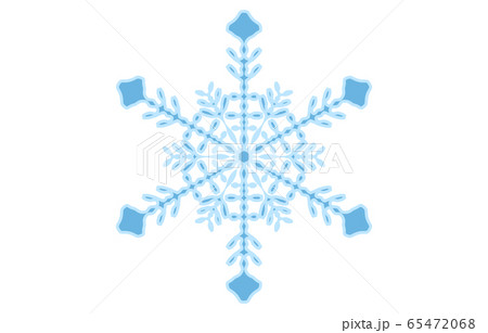 青い雪の結晶のベクターイラスト 65472068