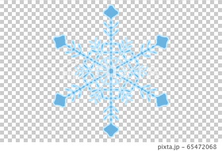 青い雪の結晶のベクターイラスト 65472068