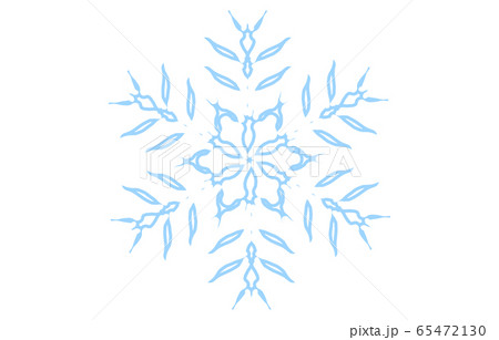 青い雪の結晶のベクターイラスト 65472130
