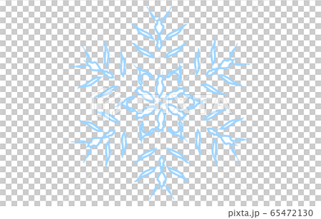 青い雪の結晶のベクターイラスト 65472130