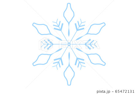 青い雪の結晶のベクターイラスト 65472131