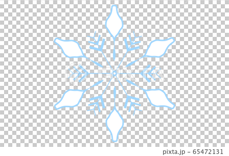 青い雪の結晶のベクターイラスト 65472131