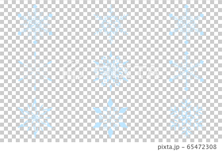 Vector illustration of blue snowflake 65472308