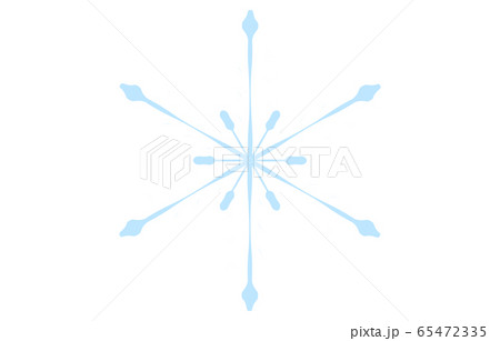 青い雪の結晶のベクターイラスト 青い雪の結晶のベクターイラスト 65472335
