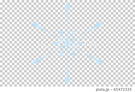 青い雪の結晶のベクターイラスト 青い雪の結晶のベクターイラスト 65472335