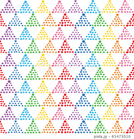 うろこ文様 鱗文様 虹色 レインボー シームレスパターン うろこ文様 鱗文様 虹色 レインボー シームレスパターン 65473010