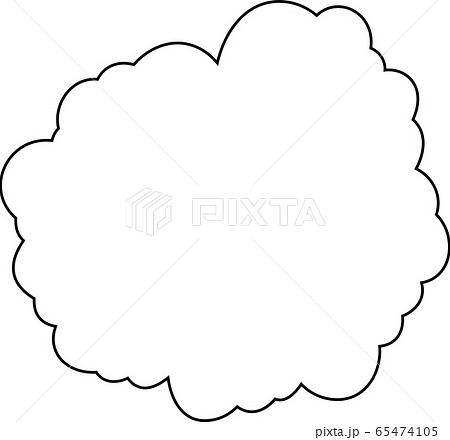 雲 曇り フレーム 和風 リアル 年賀状 イラストのイラスト素材
