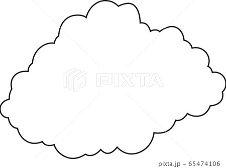 雲 曇り フレーム 和風 リアル 年賀状 イラストのイラスト素材