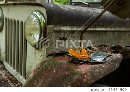 さびた旧車 スクラップ Rust Of Old Carsの写真素材