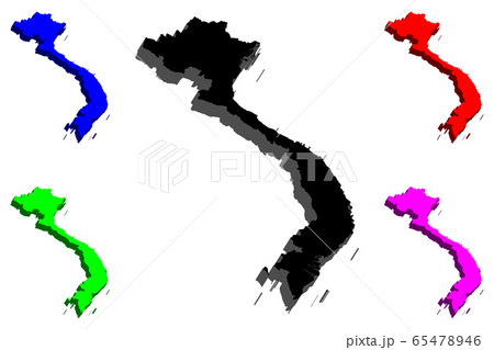 3D map of Vietnam 65478946