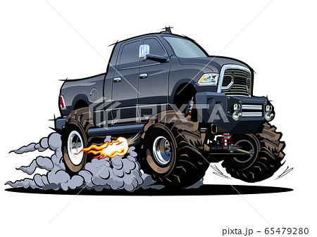 Vector Cartoon 4x4 pickup isolated Vector Cartoon 4x4 pickup isolated 65479280