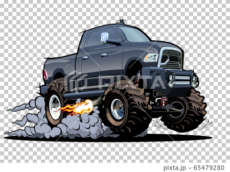 Vector Cartoon 4x4 pickup isolated Vector Cartoon 4x4 pickup isolated 65479280