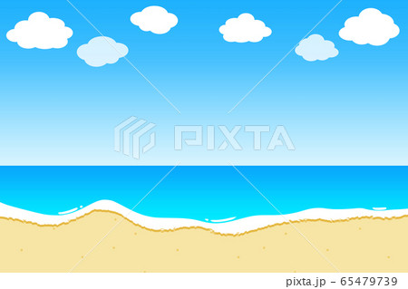 海の背景　長方形　雲 65479739