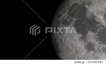 3d Rendering Of The Moon Against The Background のイラスト素材