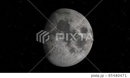 3d Rendering Of The Moon Against The Background のイラスト素材