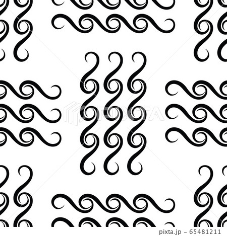 Wave seamless vector pattern or monochrome modern 65481211