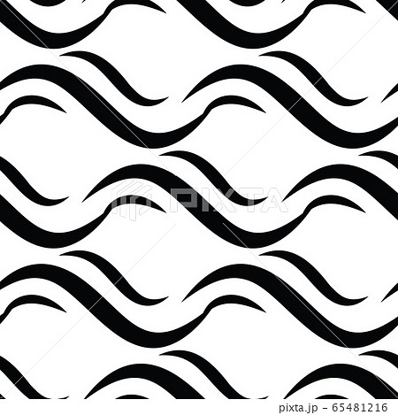 Wave seamless vector pattern or monochrome modern 65481216