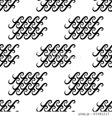 Wave seamless vector pattern or monochrome modern Wave seamless vector pattern or monochrome modern 65481217