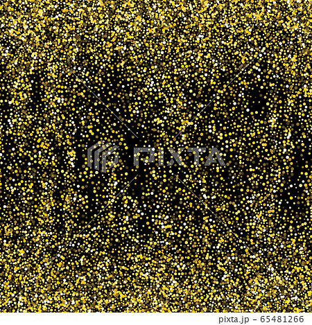 Gold glitters on black background, gold confetti, 65481266