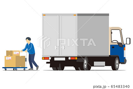 宅配便、配達、宅配便車両 65483340