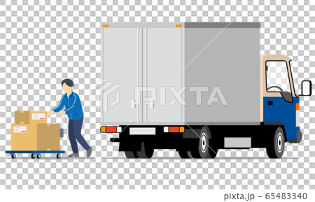 宅配便、配達、宅配便車両 65483340