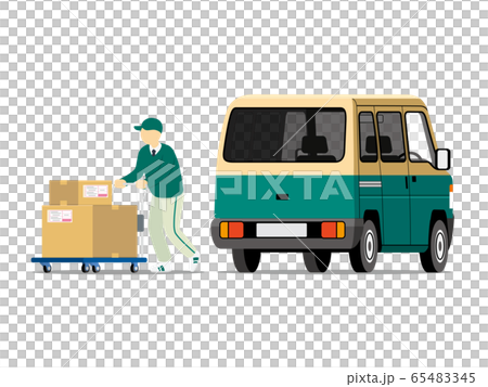 宅配便、配達、宅配便車両 65483345