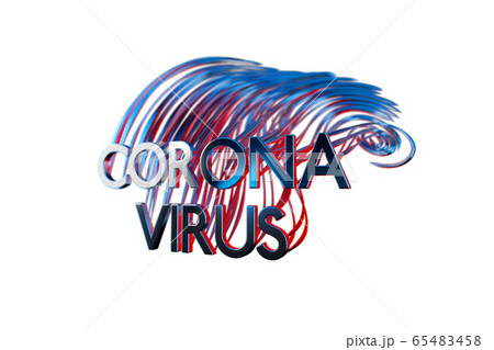 Coronavirus COVID-19 inscription isolated on white background. Epidemic condition 3d illustration 65483458
