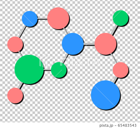 分子構造のイラスト素材