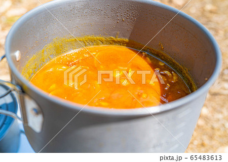 キャンプ素材　キャンプ飯　カレー 65483613