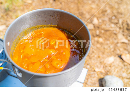 キャンプ素材　キャンプ飯　カレー 65483657
