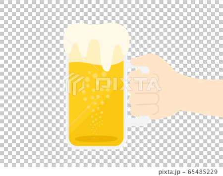 ビールジョッキを持つイラストのイラスト素材