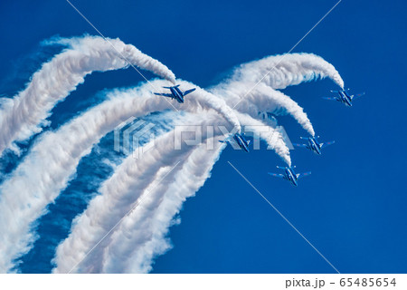 青空とブルーインパルス 松島基地 青空とブルーインパルス 松島基地 65485654