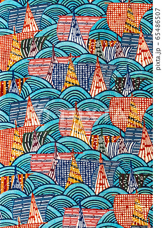 沖縄紅型　琉球紅型 65486507