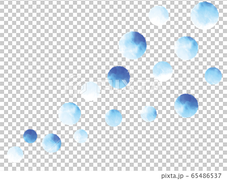 水彩的藍色圓圈 65486537