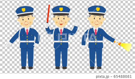 シニア 警備員のイラスト素材