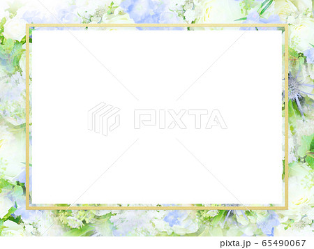 背景 フレーム 花柄のイラスト素材