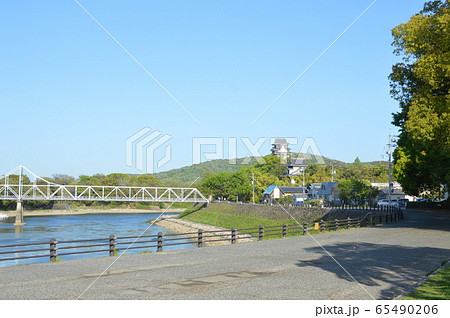 旭川・月見橋・岡山城(岡山県岡山市北区) 旭川・月見橋・岡山城(岡山県岡山市北区) 65490206
