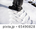 雪の足跡 65490828