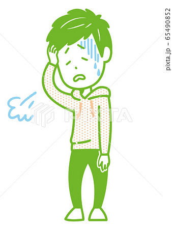 ため息をつく男性 ポーズ イラスト ため息をつく男性 ポーズ イラスト 65490852