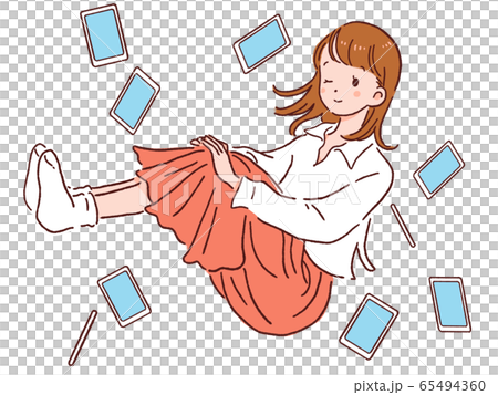 女性 スマホ  65494360