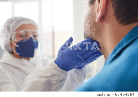 Patient at medical exam Patient at medical exam 65494964