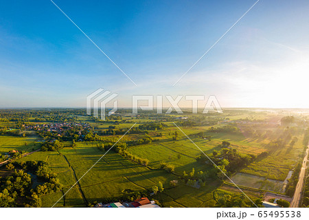Aerial view of landscape countryside with Aerial view of landscape countryside with 65495538