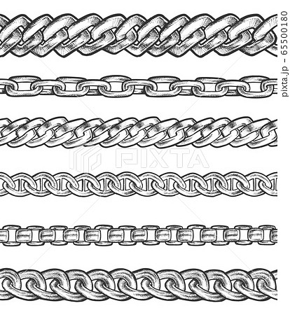 Set of isolated sketch for chain connection types 65500180