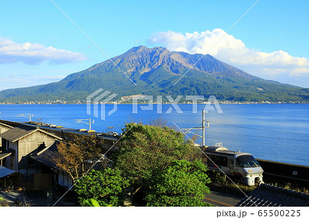 名勝「仙巌園」と桜島 名勝「仙巌園」と桜島 65500225