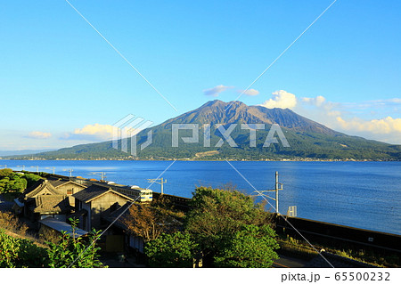 名勝「仙巌園」と桜島 65500232