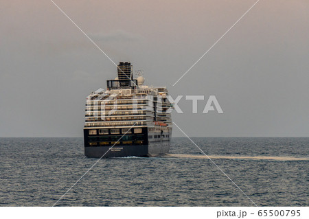 MS WESTERDAM, the third ship of the Vista Class cruise ship owned by Holland America Line sails in the sea during the trip to Thailand. 65500795