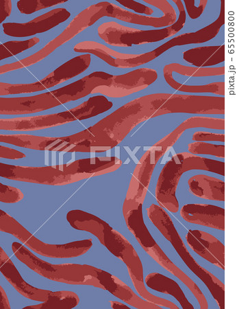 Vector abstract striped seamless pattern. Watercolor doodle figures made of stained ribbons. Water waves imitation. Zebra skin texture illusion. Curved lines ornament. 65500800
