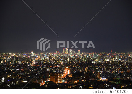 東山スカイタワーから見た名古屋駅周辺の夜景 65501702