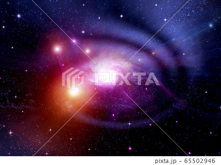 galaxy in a free space. 3D rendering 65502946