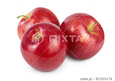 Red apple isolated on white background with clipping path and full depth of field Red apple isolated on white background with clipping path and full depth of field 65503174